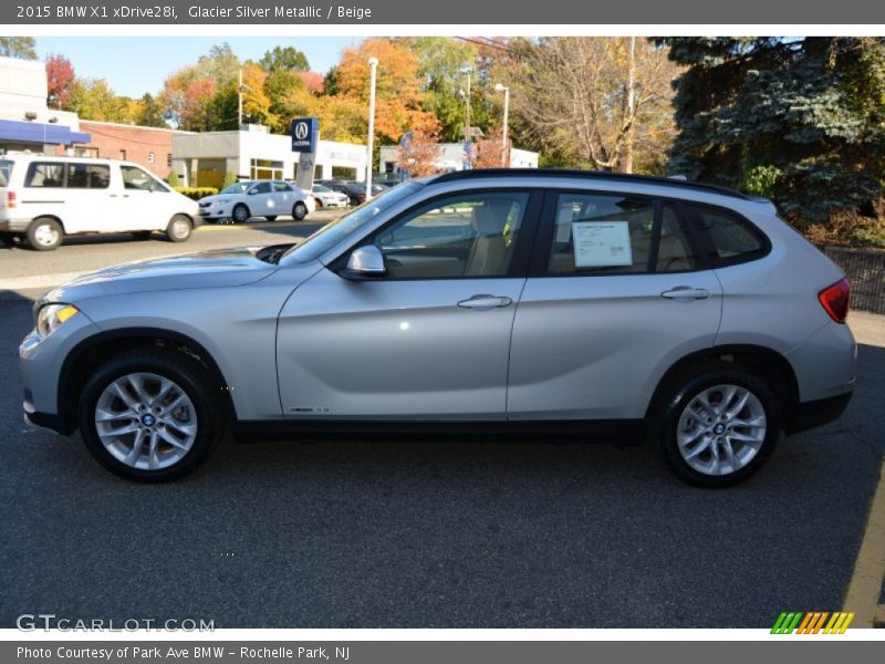 Glacier Silver Metallic / Beige 2015 BMW X1 xDrive28i