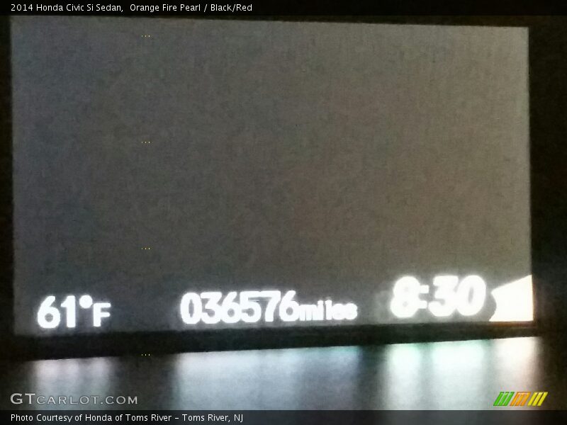 Orange Fire Pearl / Black/Red 2014 Honda Civic Si Sedan