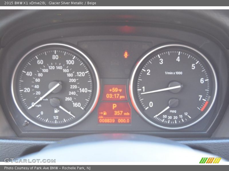 Glacier Silver Metallic / Beige 2015 BMW X1 xDrive28i