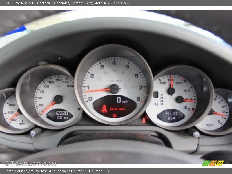 Meteor Grey Metallic / Stone Grey 2010 Porsche 911 Carrera S Cabriolet