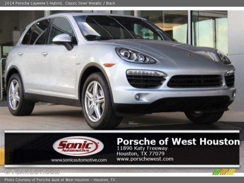 Classic Silver Metallic / Black 2014 Porsche Cayenne S Hybrid