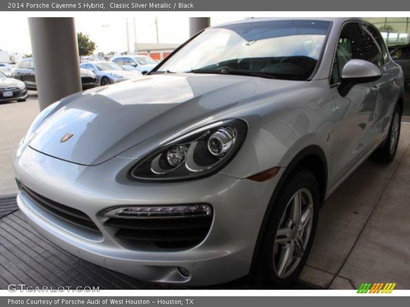 Classic Silver Metallic / Black 2014 Porsche Cayenne S Hybrid