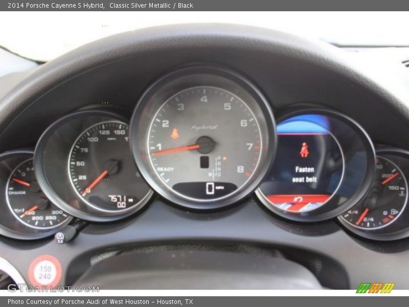 Classic Silver Metallic / Black 2014 Porsche Cayenne S Hybrid