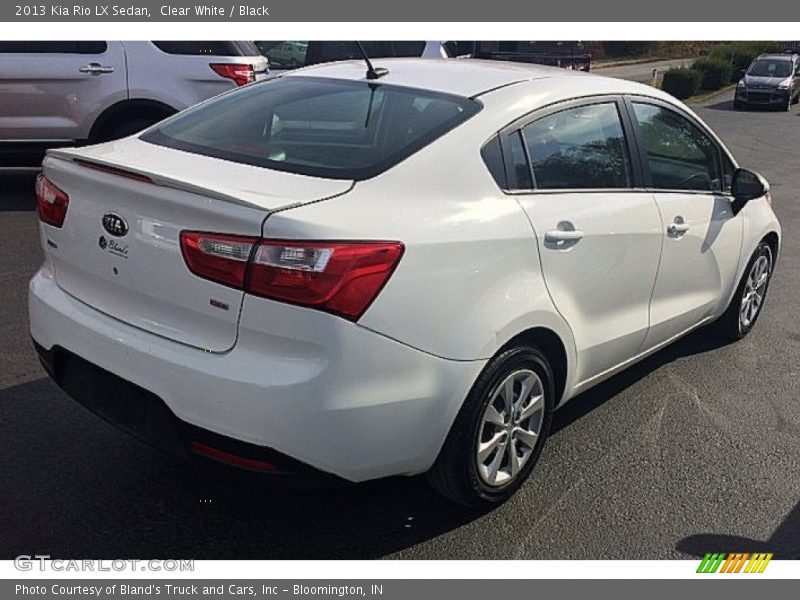 Clear White / Black 2013 Kia Rio LX Sedan