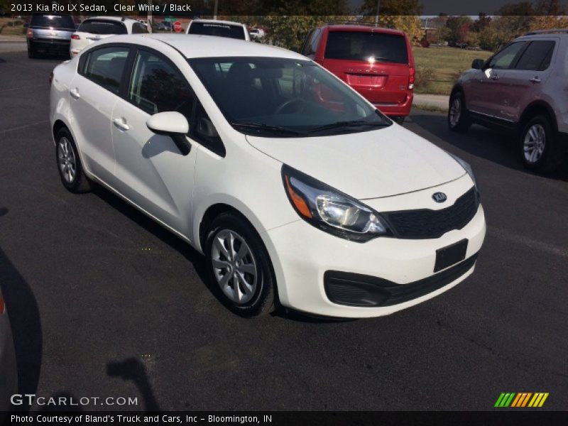 Clear White / Black 2013 Kia Rio LX Sedan