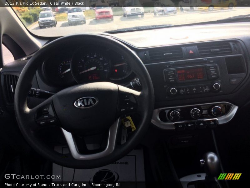 Clear White / Black 2013 Kia Rio LX Sedan