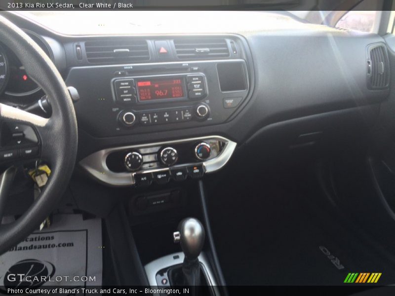 Clear White / Black 2013 Kia Rio LX Sedan