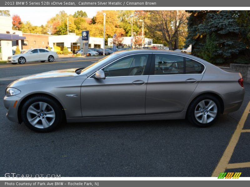 Cashmere Silver Metallic / Cinnamon Brown 2013 BMW 5 Series 528i xDrive Sedan