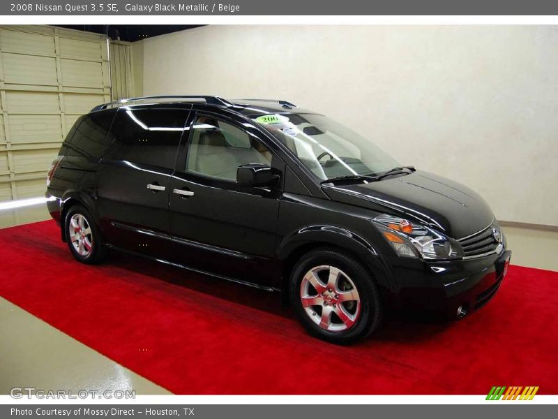 Galaxy Black Metallic / Beige 2008 Nissan Quest 3.5 SE