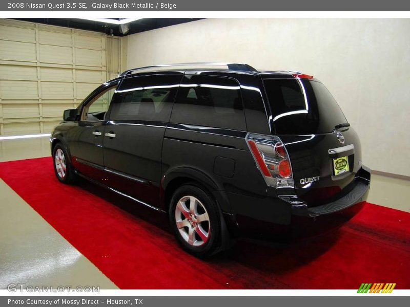 Galaxy Black Metallic / Beige 2008 Nissan Quest 3.5 SE