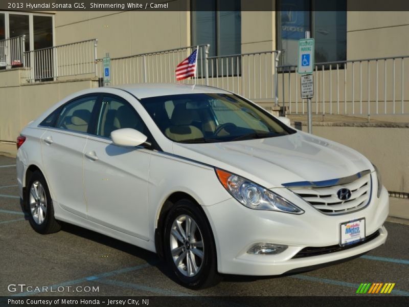 Shimmering White / Camel 2013 Hyundai Sonata GLS