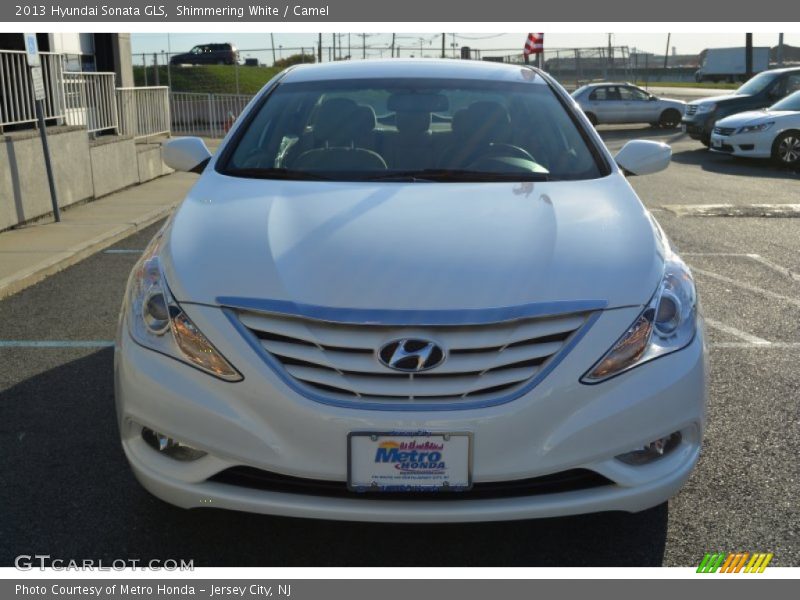 Shimmering White / Camel 2013 Hyundai Sonata GLS