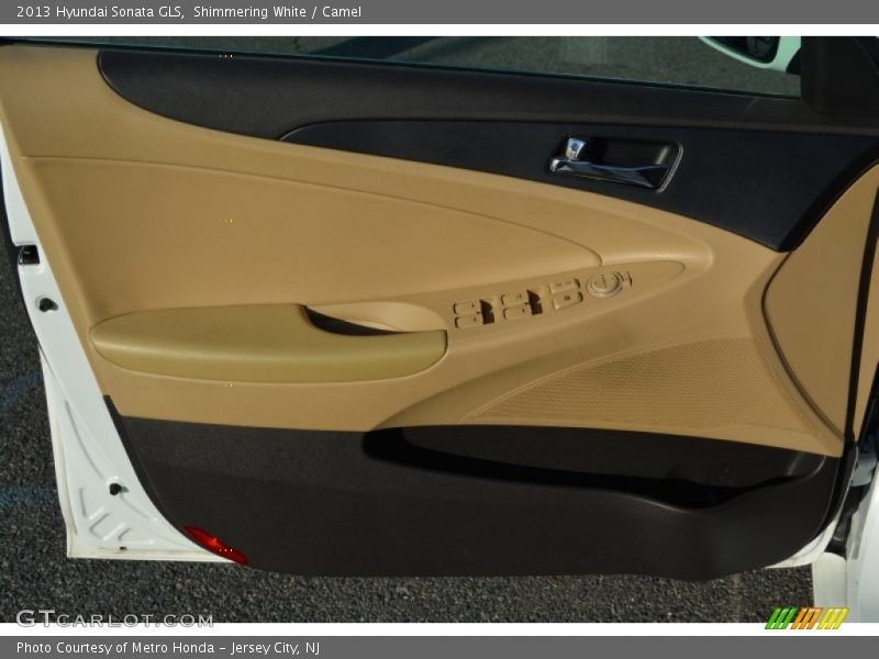 Shimmering White / Camel 2013 Hyundai Sonata GLS