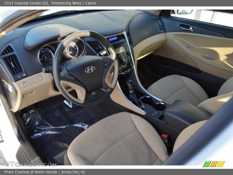 Shimmering White / Camel 2013 Hyundai Sonata GLS