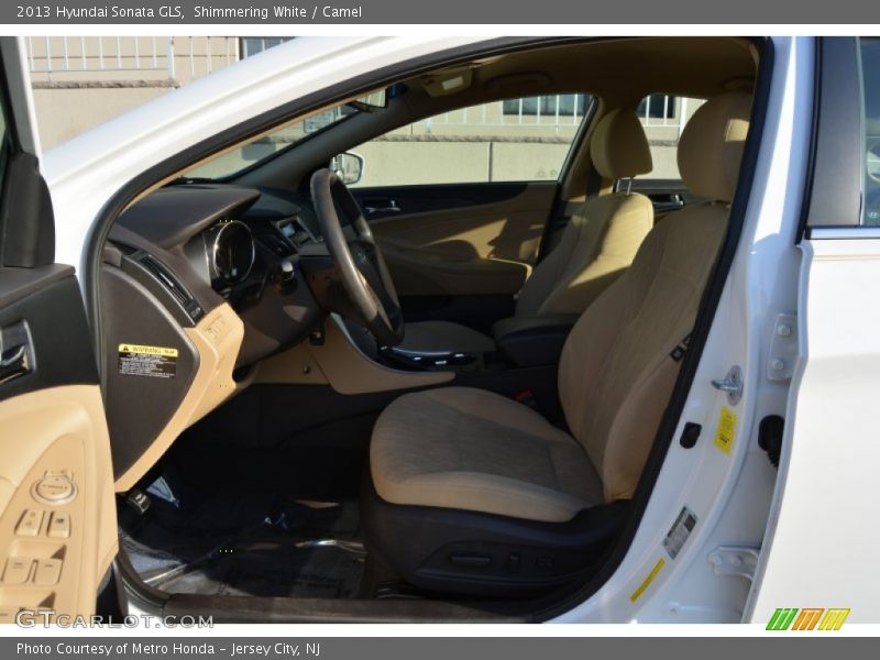 Shimmering White / Camel 2013 Hyundai Sonata GLS