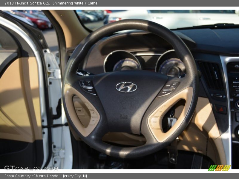 Shimmering White / Camel 2013 Hyundai Sonata GLS