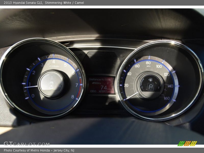 Shimmering White / Camel 2013 Hyundai Sonata GLS