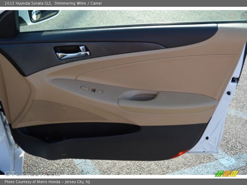 Shimmering White / Camel 2013 Hyundai Sonata GLS