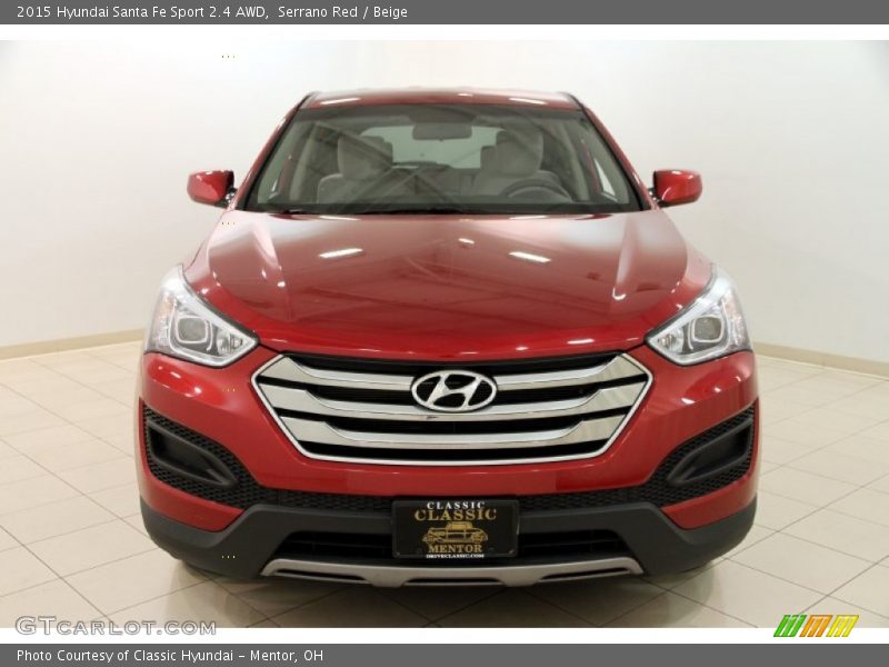 Serrano Red / Beige 2015 Hyundai Santa Fe Sport 2.4 AWD