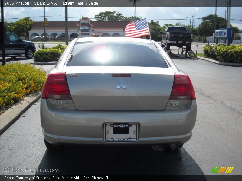 Platinum Pearl / Beige 2005 Mitsubishi Galant LS V6