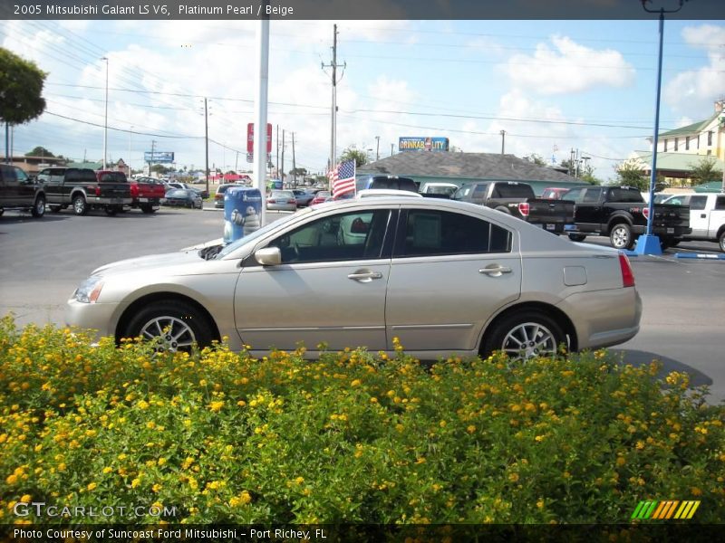 Platinum Pearl / Beige 2005 Mitsubishi Galant LS V6