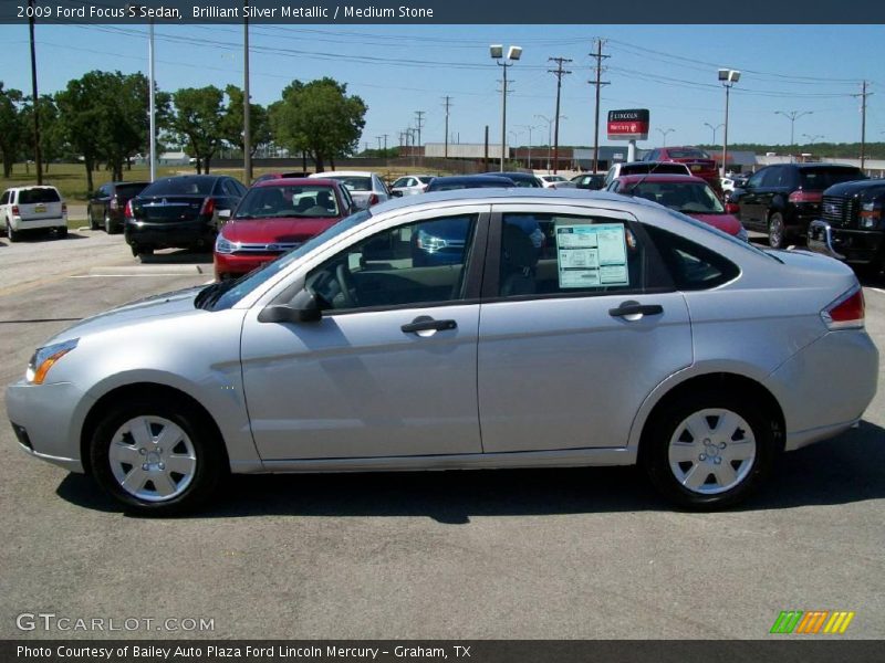 Brilliant Silver Metallic / Medium Stone 2009 Ford Focus S Sedan