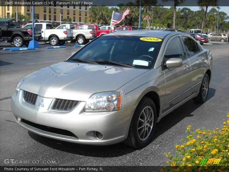 Platinum Pearl / Beige 2005 Mitsubishi Galant LS V6