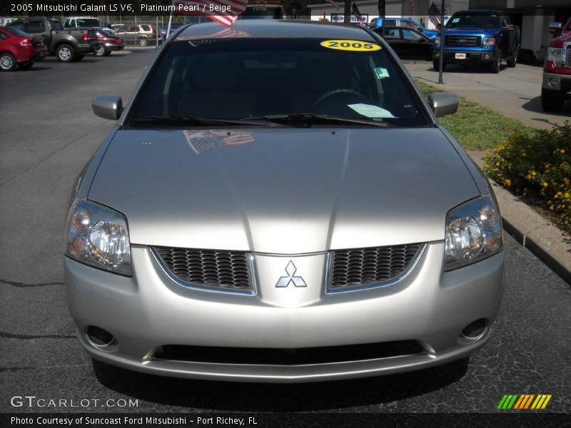 Platinum Pearl / Beige 2005 Mitsubishi Galant LS V6