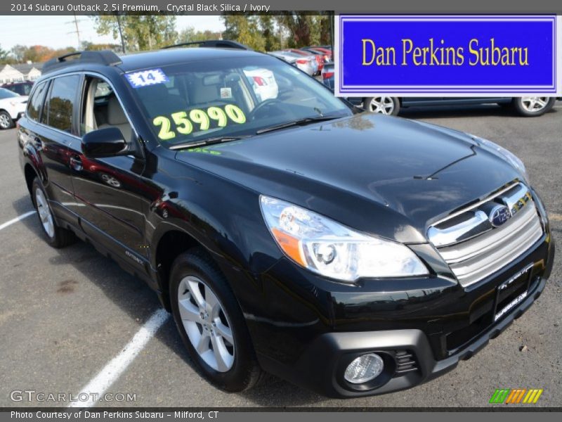 Crystal Black Silica / Ivory 2014 Subaru Outback 2.5i Premium