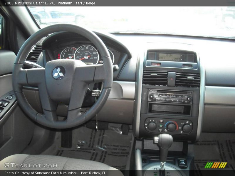 Platinum Pearl / Beige 2005 Mitsubishi Galant LS V6