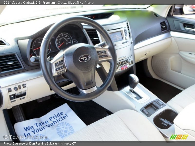 Crystal Black Silica / Ivory 2014 Subaru Outback 2.5i Premium