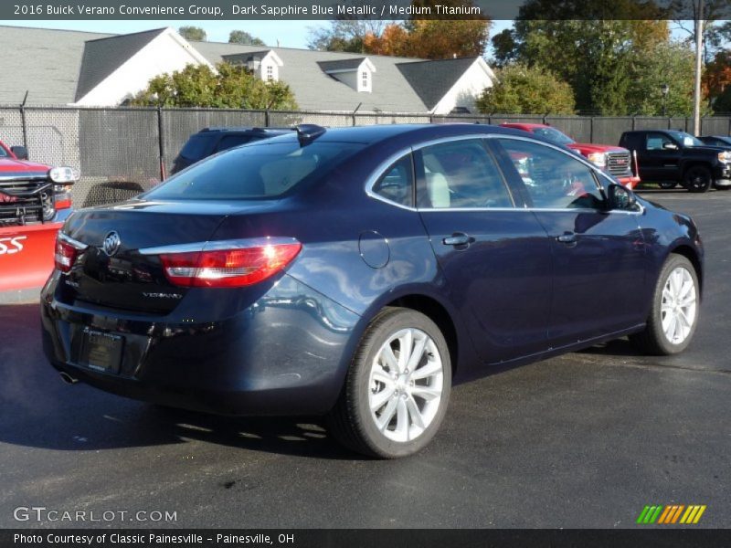 Dark Sapphire Blue Metallic / Medium Titanium 2016 Buick Verano Convenience Group