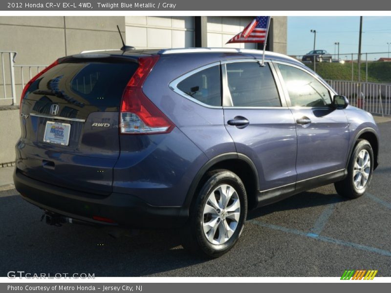 Twilight Blue Metallic / Gray 2012 Honda CR-V EX-L 4WD