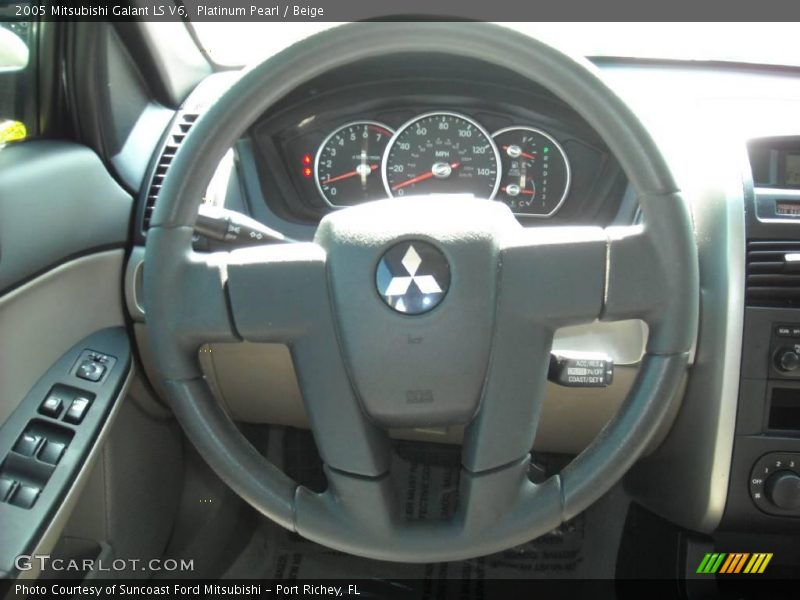 Platinum Pearl / Beige 2005 Mitsubishi Galant LS V6