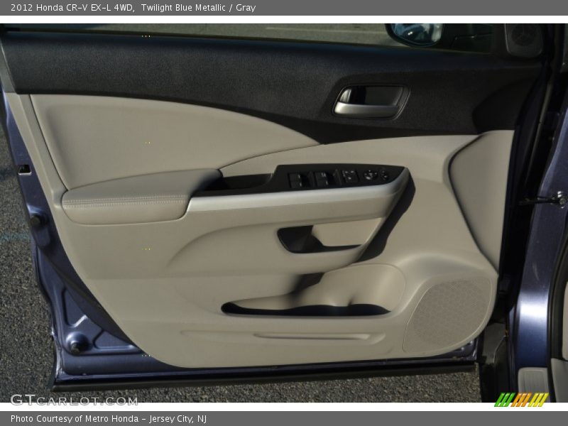 Twilight Blue Metallic / Gray 2012 Honda CR-V EX-L 4WD