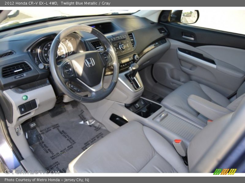 Twilight Blue Metallic / Gray 2012 Honda CR-V EX-L 4WD