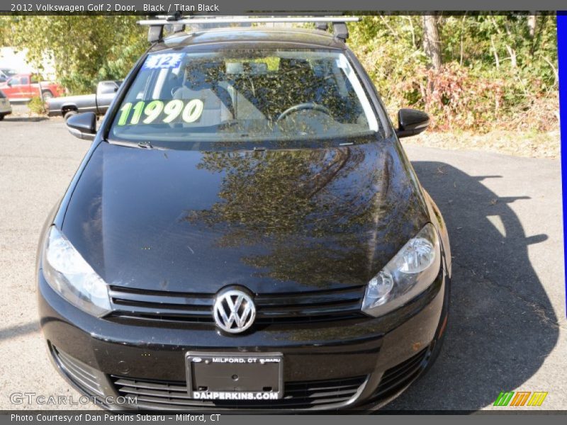 Black / Titan Black 2012 Volkswagen Golf 2 Door