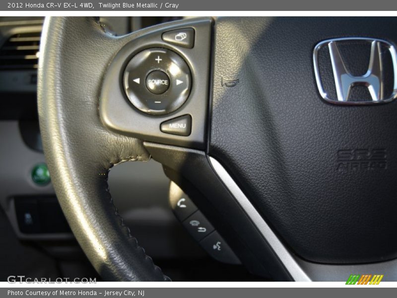 Twilight Blue Metallic / Gray 2012 Honda CR-V EX-L 4WD