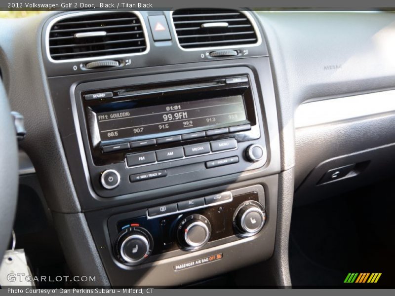 Black / Titan Black 2012 Volkswagen Golf 2 Door