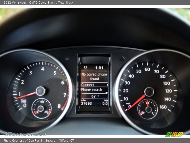 Black / Titan Black 2012 Volkswagen Golf 2 Door