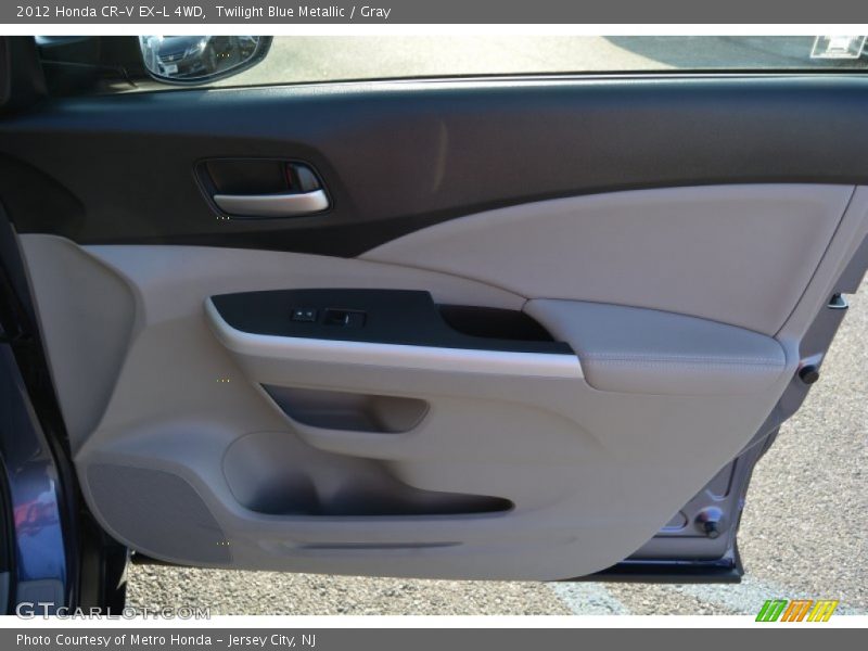 Twilight Blue Metallic / Gray 2012 Honda CR-V EX-L 4WD