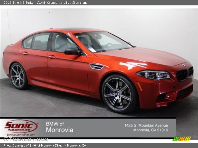 Sakhir Orange Metallic / Silverstone 2016 BMW M5 Sedan