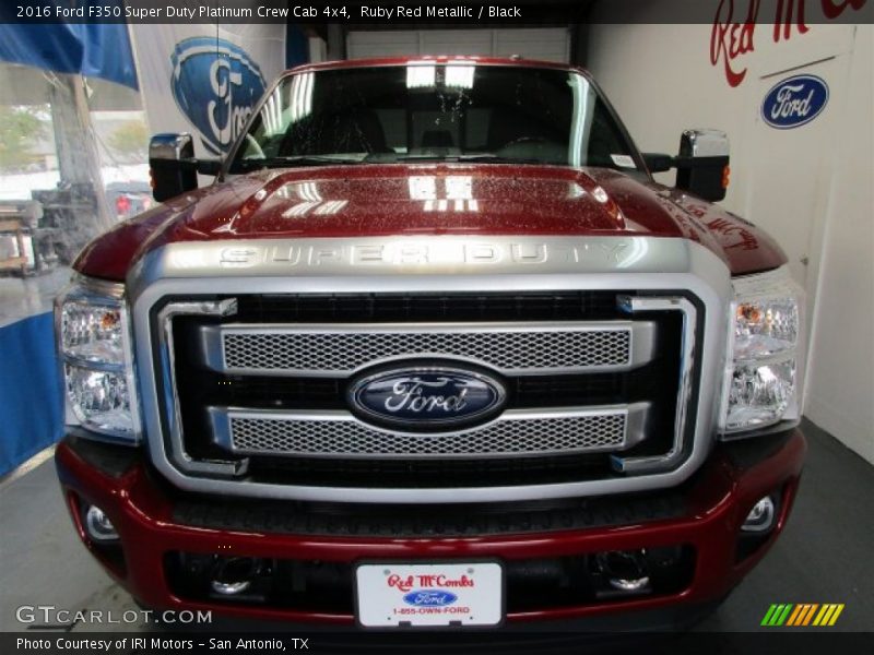 Ruby Red Metallic / Black 2016 Ford F350 Super Duty Platinum Crew Cab 4x4