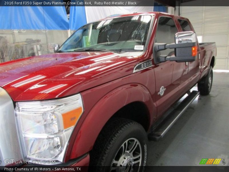 Ruby Red Metallic / Black 2016 Ford F350 Super Duty Platinum Crew Cab 4x4