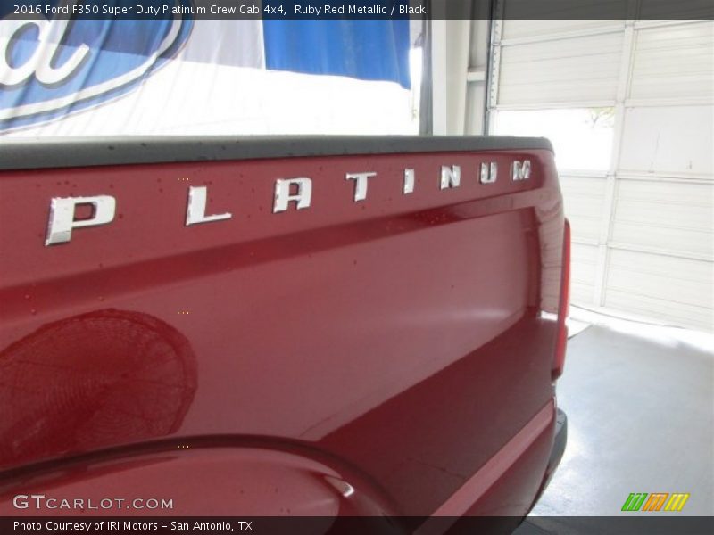 Ruby Red Metallic / Black 2016 Ford F350 Super Duty Platinum Crew Cab 4x4
