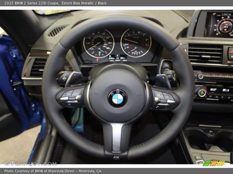 Estoril Blue Metallic / Black 2015 BMW 2 Series 228i Coupe