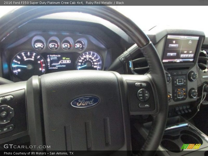 Ruby Red Metallic / Black 2016 Ford F350 Super Duty Platinum Crew Cab 4x4