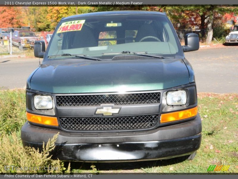 Dark Green Metallic / Medium Pewter 2011 Chevrolet Express 1500 Work Van