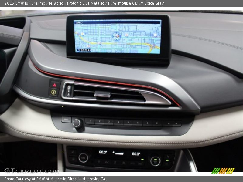 Protonic Blue Metallic / Pure Impulse Carum Spice Grey 2015 BMW i8 Pure Impulse World