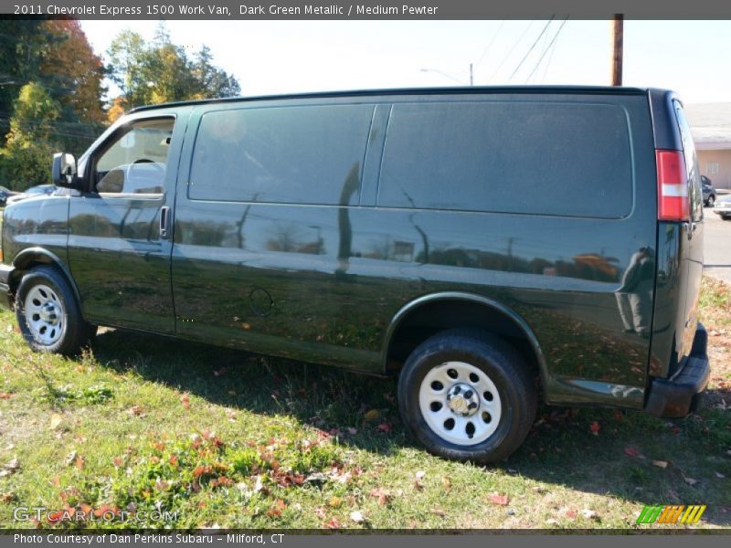 Dark Green Metallic / Medium Pewter 2011 Chevrolet Express 1500 Work Van